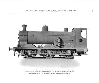 <b>Locomotive pour les Chemins de fer de l'Etat Belge</b><br>Type 30